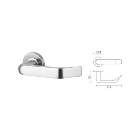 Square casting lever handle